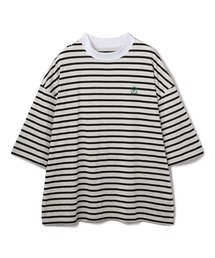 DANKE SCHON | DankeSchon/ダンケシェーン/ボーダーショートモックネックTシャツ(Tシャツ/カットソー)