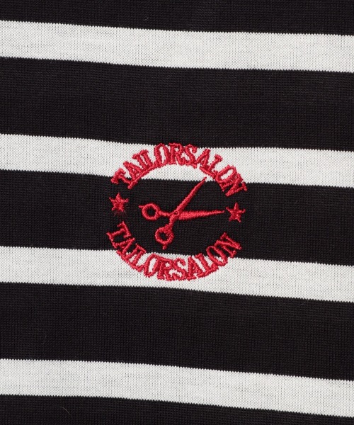 DANKE SCHON（ダンケシェーン）の「DankeSchon/ダンケシェーン/ボーダーショートモックネックTシャツ（Tシャツ/カットソー・メンズ・ホワイト/ブラック・FREE）」の9枚目の写真
