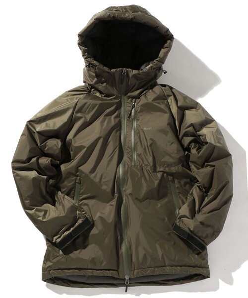 NANGA（ナンガ）の「NANGA/ナンガ AURORA DOWN JKT/オーロラダウンジャケット（ダウンジャケット/コート・メンズ・オリーブ/ブラック/レッド・MEDIUM/X-LARGE/LARGE）」の3枚目の写真