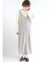 スエードキャミワンピース