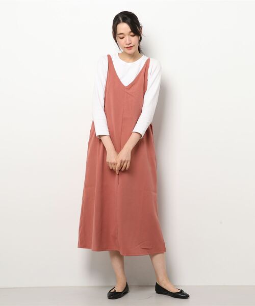 Lugnoncure（ルノンキュール）の「スエードキャミワンピース（ワンピース・レディース・ブラック/グレー/ピンク・ﾌﾘ-）」の4枚目の写真