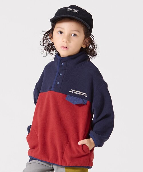 BREEZE（ブリーズ）の「フリースプルオーバー（その他アウター・キッズ・オフホワイト/ネイビー/ブラック・140/100/120/130/150/110/90）」の3枚目の写真