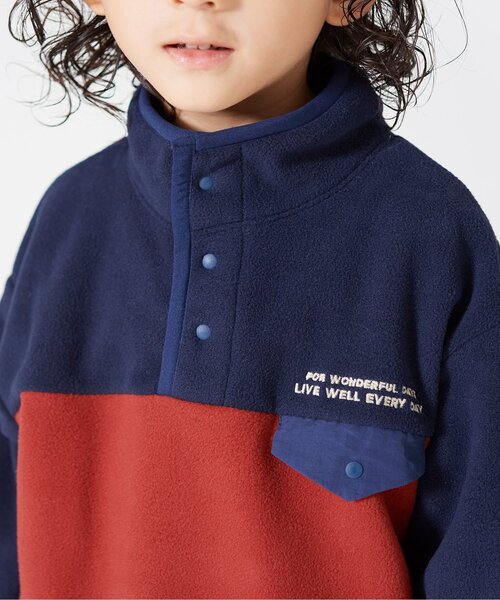 BREEZE（ブリーズ）の「フリースプルオーバー（その他アウター・キッズ・オフホワイト/ネイビー/ブラック・140/100/120/130/150/110/90）」の13枚目の写真