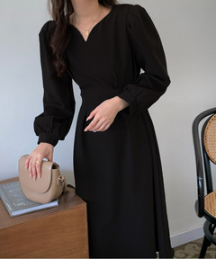 セール】【洗える】 レーヨンストレッチポンチ フレアワンピース