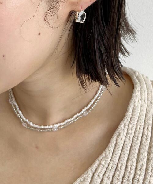 CITEN(シテン)の「<CITEN(シテン)>ニュアンス スクエア ピアス(ピアス(両耳用)・レディース・シルバー/ゴールド・FREE)」の5枚目の写真