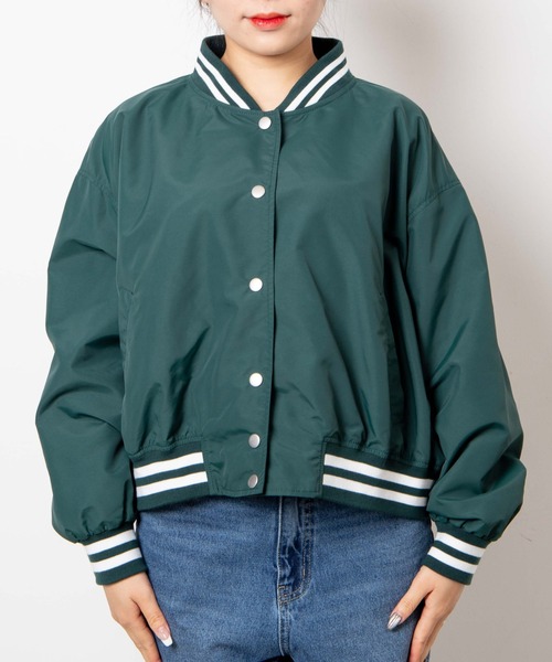 WEGO（ウィゴー）の「WEGO/ラインリブショートスタジャン（スタジャン・レディース・グリーン/ホワイト/ブラック・FREE）」の18枚目の写真