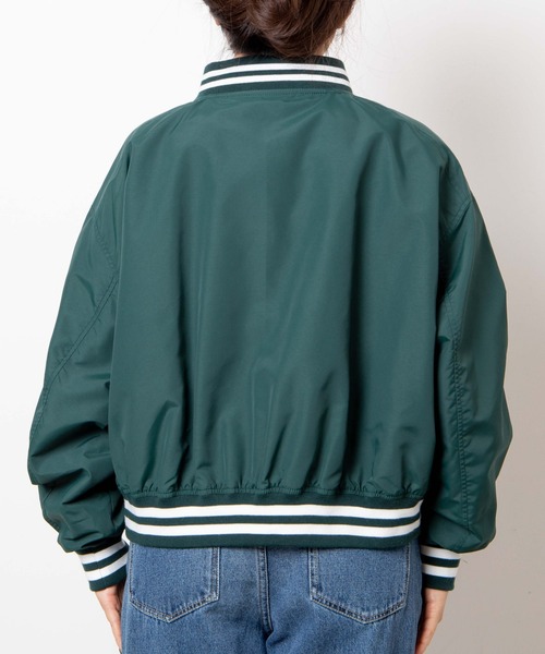 WEGO（ウィゴー）の「WEGO/ラインリブショートスタジャン（スタジャン・レディース・グリーン/ホワイト/ブラック・FREE）」の20枚目の写真