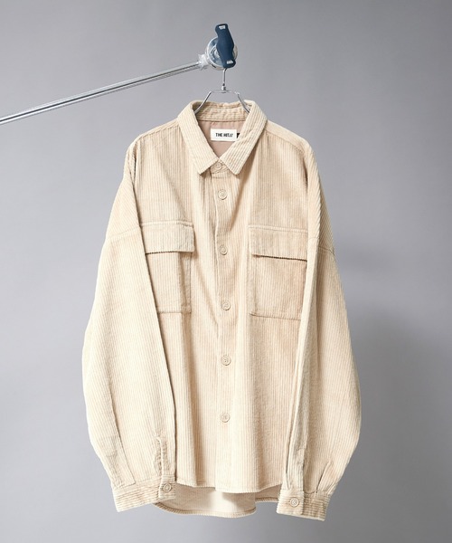 THE HITSS（ヒッツ）の「【THE HITSS】オーバーサイズ 太コーデュロイ CPOジャケット＆シェフパンツ［セットアップ商品］（セットアップ・メンズ・ブラック/ブラウン/カーキ/アイボリー・M/L/XL）」の5枚目の写真