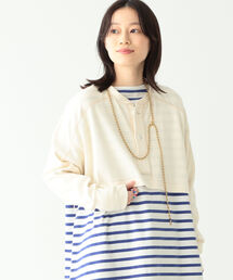 BEAMS BOY | BEAMS BOY / ミリタリー リブ ショート ヘンリーネック(Tシャツ/カットソー)