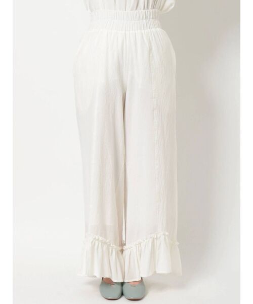 merry jenny（メリージェニー）の「cottonリラクシーフレアフレアパンツ（その他パンツ・レディース・ブラック/オフホワイト/ブラウン・FREE）」の10枚目の写真