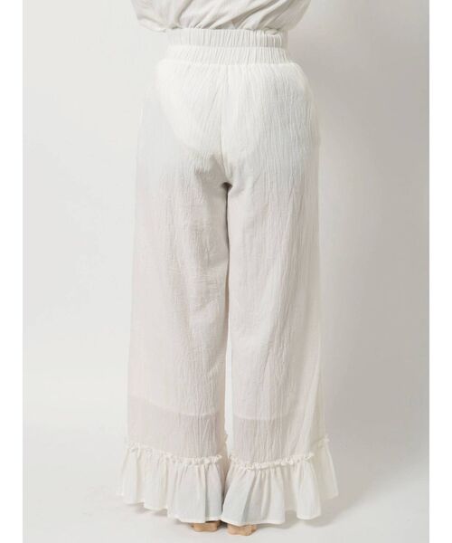 merry jenny（メリージェニー）の「cottonリラクシーフレアフレアパンツ（その他パンツ・レディース・ブラック/オフホワイト/ブラウン・FREE）」の14枚目の写真