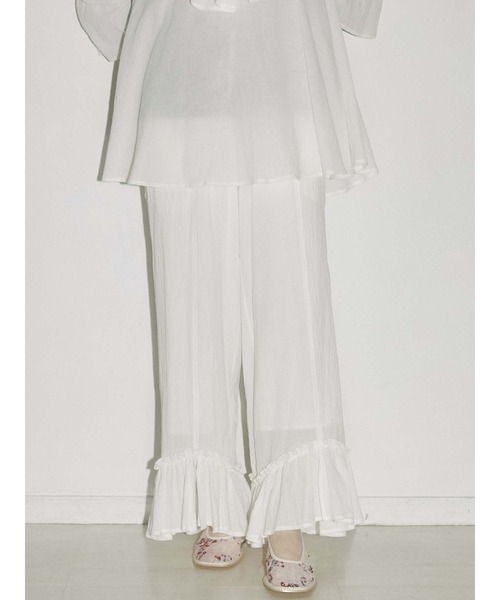 merry jenny（メリージェニー）の「cottonリラクシーフレアフレアパンツ（その他パンツ・レディース・ブラック/オフホワイト/ブラウン・FREE）」の21枚目の写真