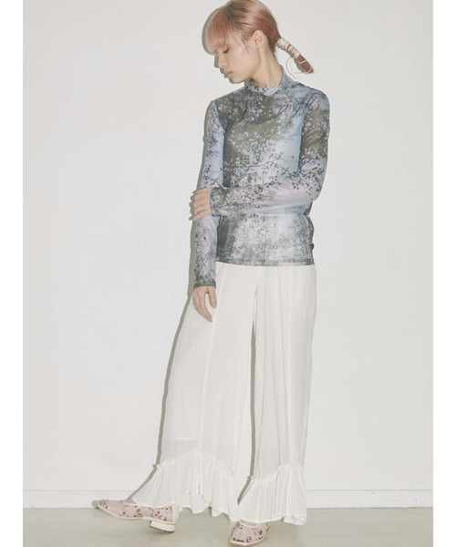 merry jenny（メリージェニー）の「cottonリラクシーフレアフレアパンツ（その他パンツ・レディース・ブラック/オフホワイト/ブラウン・FREE）」の12枚目の写真