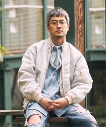 EDIFICE | L2-B リバーシブル フライトブルゾン(ミリタリージャケット)