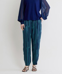 ペイントランダムストライプテーパードパンツ