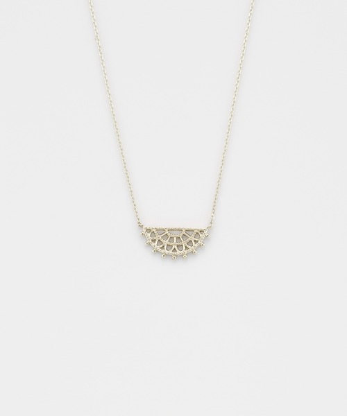 agete（アガット）の「K10ネックレス（シャンパンホワイトゴールド  