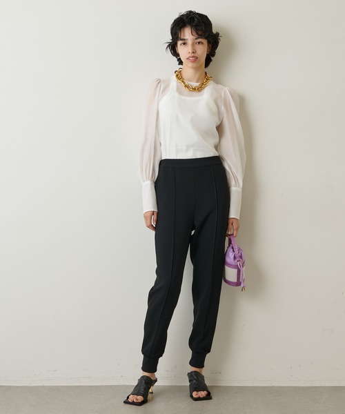 美品　ウィムガゼット　オーガンジーパフブラウス オーガンジーパフブラウス | Whim Gazette(ウィム ガゼット