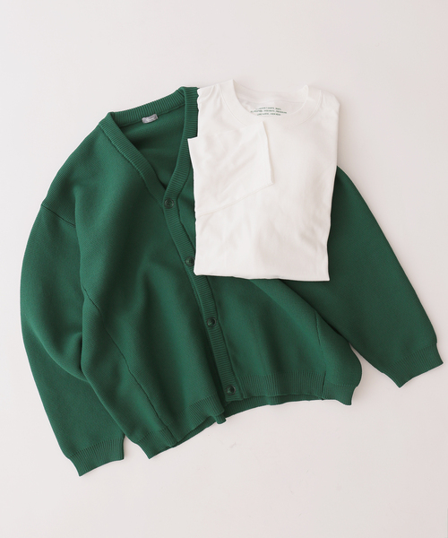 JOURNAL STANDARD relume（ジャーナルスタンダード　レリューム）の「【カーディガン+カットソーの2点SET】リサイクルポリ ニットカーディガン（カーディガン/ボレロ・メンズ・ブラック/ベージュ/グレー/オレンジ/ブルー/グリーン/マスタード/グリーン系その他・MEDIUM/LARGE）」の4枚目の写真