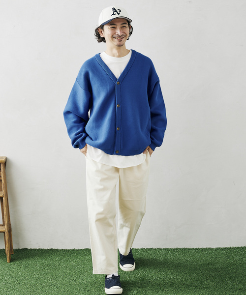 JOURNAL STANDARD relume（ジャーナルスタンダード　レリューム）の「【カーディガン+カットソーの2点SET】リサイクルポリ ニットカーディガン（カーディガン/ボレロ・メンズ・ブラック/ベージュ/グレー/オレンジ/ブルー/グリーン/マスタード/グリーン系その他・MEDIUM/LARGE）」の15枚目の写真