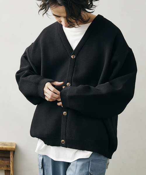 JOURNAL STANDARD relume（ジャーナルスタンダード　レリューム）の「【カーディガン+カットソーの2点SET】リサイクルポリ ニットカーディガン（カーディガン/ボレロ・メンズ・ブラック/ベージュ/グレー/オレンジ/ブルー/グリーン/マスタード/グリーン系その他・MEDIUM/LARGE）」の20枚目の写真