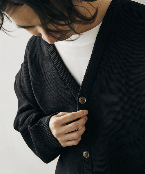 JOURNAL STANDARD relume（ジャーナルスタンダード　レリューム）の「【カーディガン+カットソーの2点SET】リサイクルポリ ニットカーディガン（カーディガン/ボレロ・メンズ・ブラック/ベージュ/グレー/オレンジ/ブルー/グリーン/マスタード/グリーン系その他・MEDIUM/LARGE）」の21枚目の写真