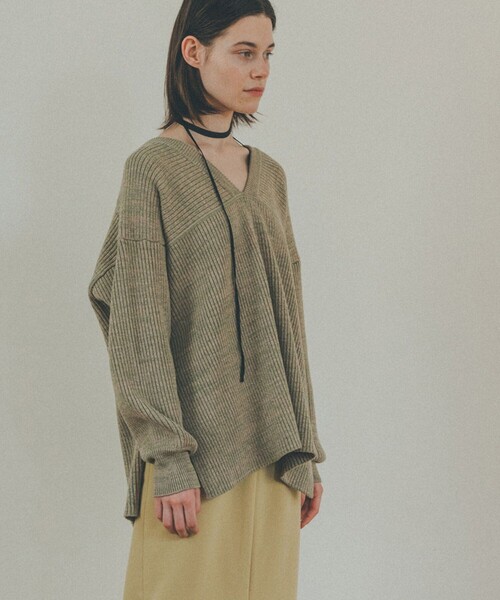 CLANE（クラネ）の「【CLANE/クラネ】ミックスカラーストリングワイドニットトップス 12106-2012（ニット/セーター・レディース・ピンク/アイボリー/ミント・1）」の11枚目の写真