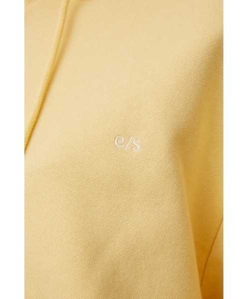 SLY - 【e／s】 POINT LOGO HOODIE スウェット☆エマスライ☆イエロー SLY（スライ）の「e／s POINT LOGO HOODIE SW ロゴフーディー