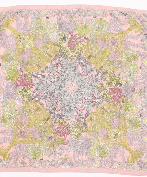 VIS（ビス）の「90cmオリエンタル柄スカーフ（バンダナ/スカーフ・レディース・ピンク・FREE）」の2枚目の写真