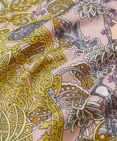 VIS（ビス）の「90cmオリエンタル柄スカーフ（バンダナ/スカーフ・レディース・ピンク・FREE）」の4枚目の写真