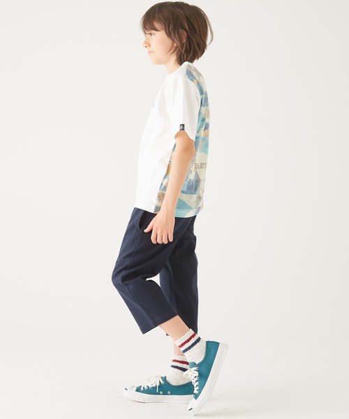 KRIFF MAYER Kid's Collection（クリフメイヤーキッズコレクション）の「伸びメッシュクロップド（その他パンツ・キッズ・チャコール/ネイビー/グリーン/ベージュ・130/160/140/120/170/150）」の6枚目の写真