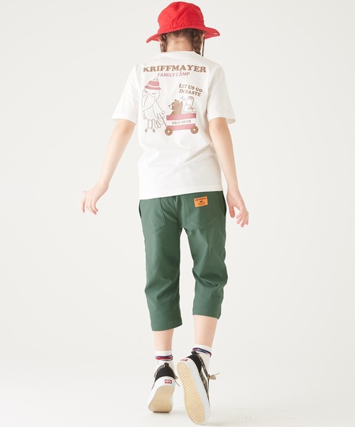 KRIFF MAYER Kid's Collection（クリフメイヤーキッズコレクション）の「伸びメッシュクロップド（その他パンツ・キッズ・チャコール/ネイビー/グリーン/ベージュ・130/160/140/120/170/150）」の7枚目の写真