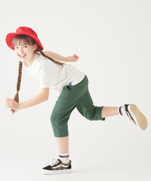 KRIFF MAYER Kid's Collection（クリフメイヤーキッズコレクション）の「伸びメッシュクロップド（その他パンツ・キッズ・チャコール/ネイビー/グリーン/ベージュ・130/160/140/120/170/150）」の8枚目の写真
