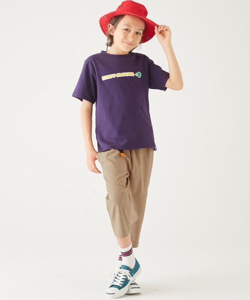 KRIFF MAYER Kid's Collection（クリフメイヤーキッズコレクション）の「伸びメッシュクロップド（その他パンツ・キッズ・チャコール/ネイビー/グリーン/ベージュ・130/160/140/120/170/150）」の9枚目の写真