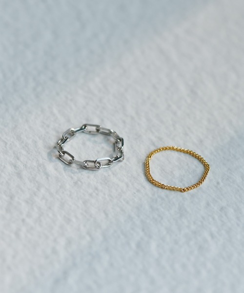 Erin & Emma(エリンアンドエマ)の「【Erin & Emma】Chain Set RING(リング・レディース・シルバー/ゴールド・FREE)」の3枚目の写真