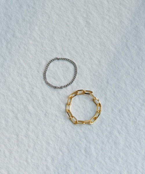 Erin & Emma(エリンアンドエマ)の「【Erin & Emma】Chain Set RING(リング・レディース・シルバー/ゴールド・FREE)」の4枚目の写真