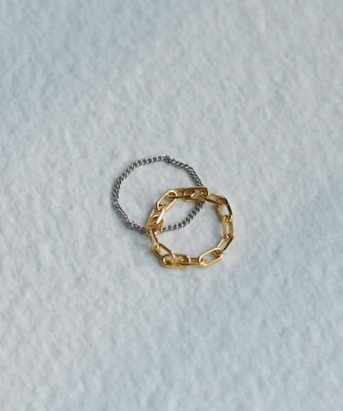 Erin & Emma(エリンアンドエマ)の「【Erin & Emma】Chain Set RING(リング・レディース・シルバー/ゴールド・FREE)」の6枚目の写真
