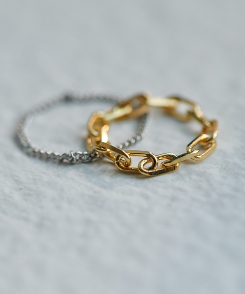 Erin & Emma(エリンアンドエマ)の「【Erin & Emma】Chain Set RING(リング・レディース・シルバー/ゴールド・FREE)」の7枚目の写真