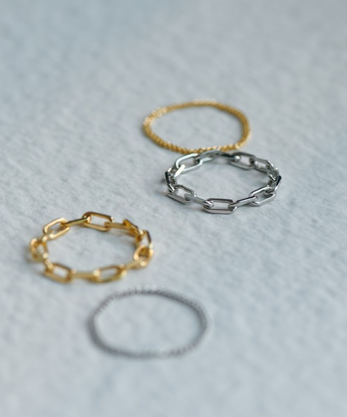 Erin & Emma(エリンアンドエマ)の「【Erin & Emma】Chain Set RING(リング・レディース・シルバー/ゴールド・FREE)」の12枚目の写真