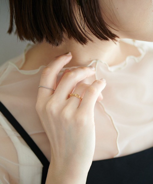 Erin & Emma(エリンアンドエマ)の「【Erin & Emma】Chain Set RING(リング・レディース・シルバー/ゴールド・FREE)」の14枚目の写真