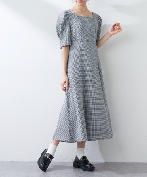 OLIVE des OLIVE(オリーブデオリーブ)の「スクエアネックワンピース(ワンピース・レディース・ブラック/ワンウォッシュ・FREE)」の6枚目の写真