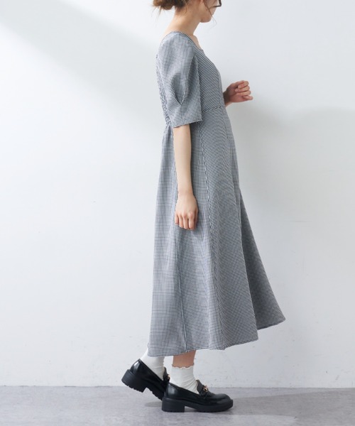 OLIVE des OLIVE(オリーブデオリーブ)の「スクエアネックワンピース(ワンピース・レディース・ブラック/ワンウォッシュ・FREE)」の7枚目の写真