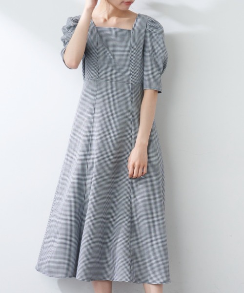 OLIVE des OLIVE(オリーブデオリーブ)の「スクエアネックワンピース(ワンピース・レディース・ブラック/ワンウォッシュ・FREE)」の9枚目の写真