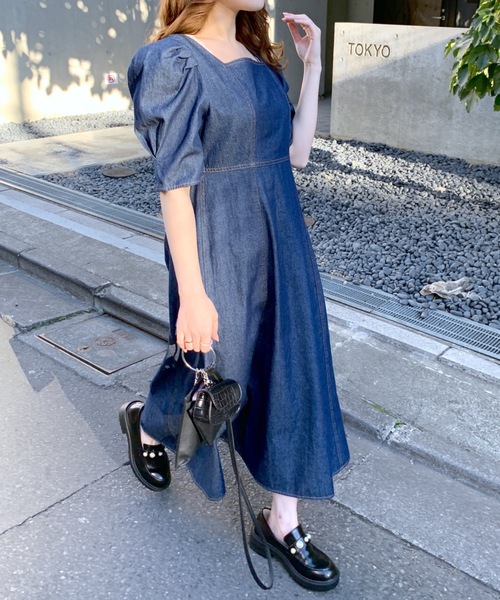 OLIVE des OLIVE（オリーブデオリーブ）の「スクエアネックワンピース