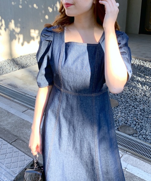 OLIVE des OLIVE（オリーブデオリーブ）の「スクエアネックワンピース