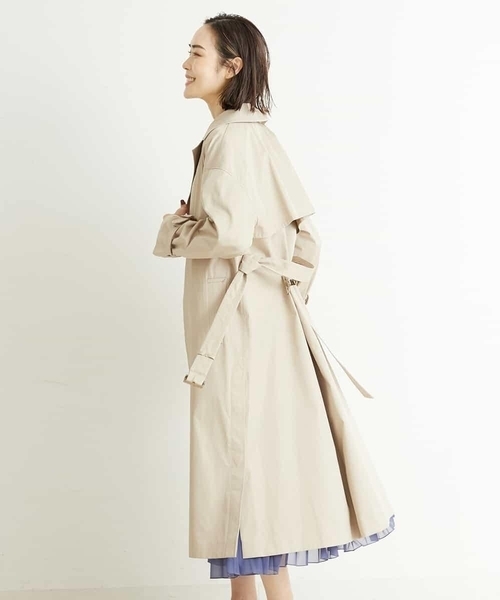 MICHEL KLEIN（ミッシェル・クラン）の「【洗える】Aライントレンチコート（トレンチコート・レディース・ネイビー/グリーン/ライトベージュ・38）」の20枚目の写真