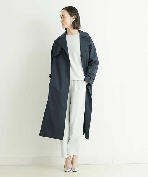 MICHEL KLEIN（ミッシェル・クラン）の「【洗える】Aライントレンチコート（トレンチコート・レディース・ネイビー/グリーン/ライトベージュ・38）」の22枚目の写真