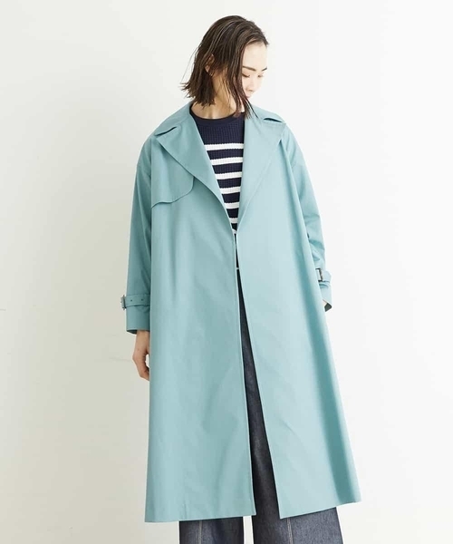 MICHEL KLEIN（ミッシェル・クラン）の「【洗える】Aライントレンチコート（トレンチコート・レディース・ネイビー/グリーン/ライトベージュ・38）」の15枚目の写真