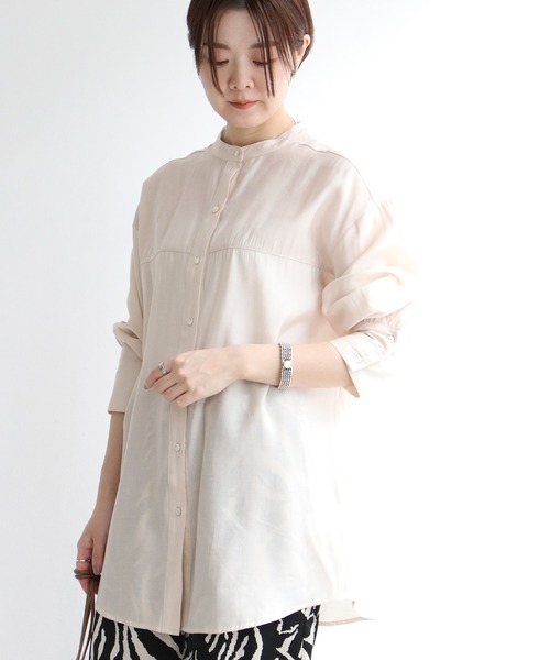 notch.(ノッチ)の「バンドカラーシャツ(シャツ/ブラウス・レディース・オフホワイト/ベージュ/ブラウン・M)」の17枚目の写真