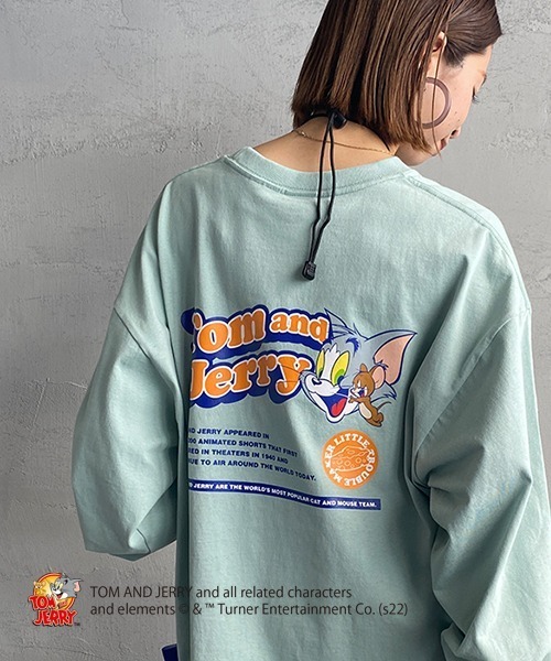 B ONE SOUL（ビーワンソウル）の「【WEB限定】[SEQUENCE BY B-ONE-SOUL/シークエンス] トムとジェリー ポップロゴバックプリントTシャツ（Tシャツ/カットソー・レディース・ホワイト/ブラック/ライトグリーン・M/L/XL）」の3枚目の写真