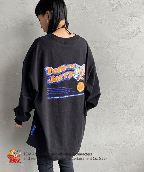 B ONE SOUL（ビーワンソウル）の「【WEB限定】[SEQUENCE BY B-ONE-SOUL/シークエンス] トムとジェリー ポップロゴバックプリントTシャツ（Tシャツ/カットソー・レディース・ホワイト/ブラック/ライトグリーン・M/L/XL）」の2枚目の写真